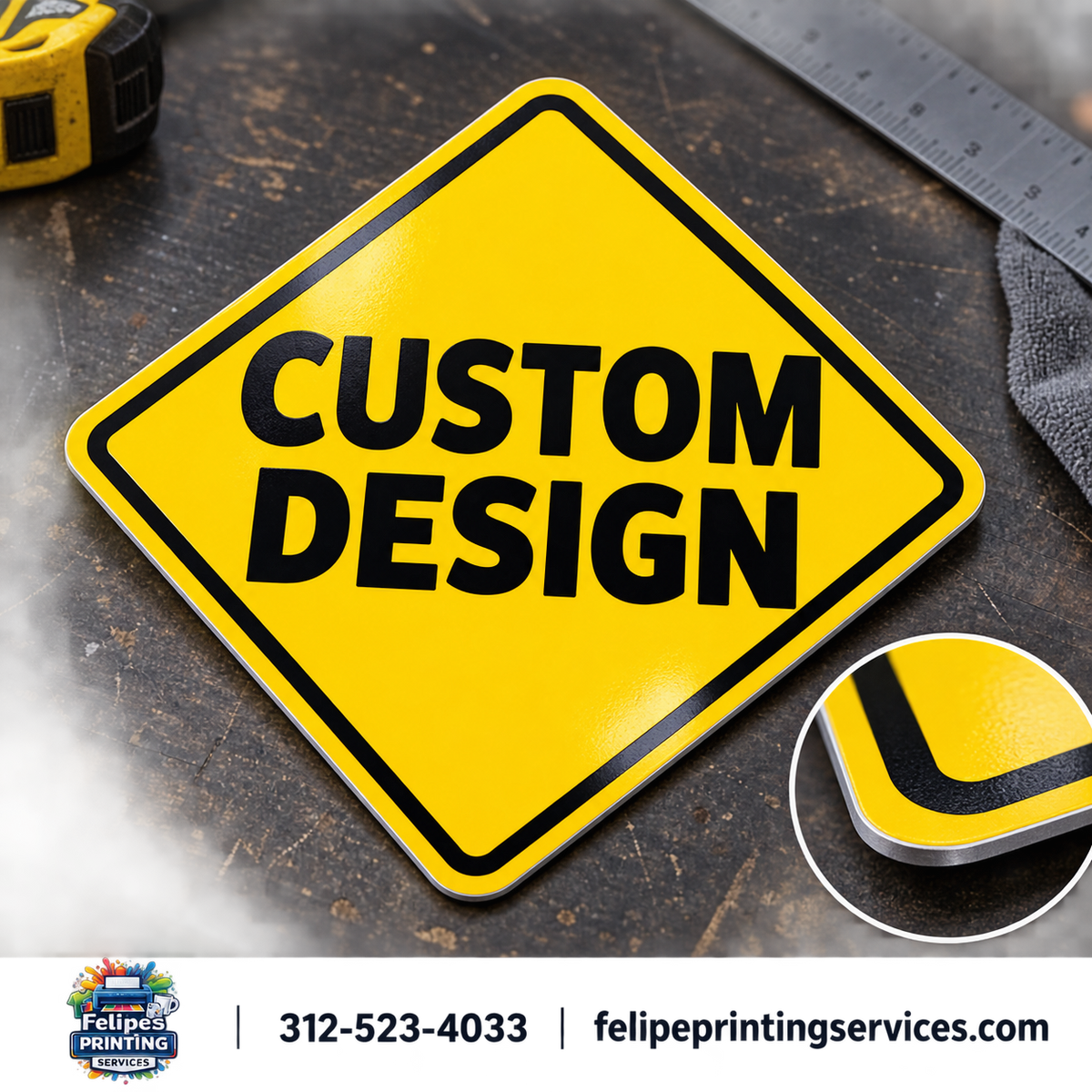 Custom Diamond Sign – Personalized Aluminum Sign