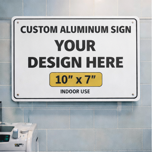 Letrero de sublimación de aluminio personalizado de 10" x 7" – Suba su diseño