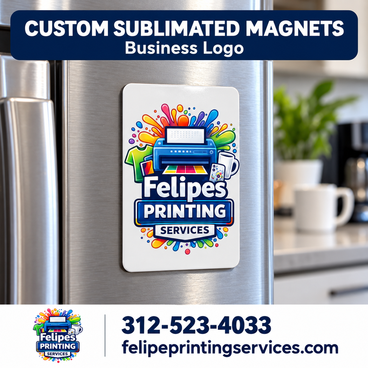 Custom Photo Magnets – Personalized Sublimated Refrigerator Magnets