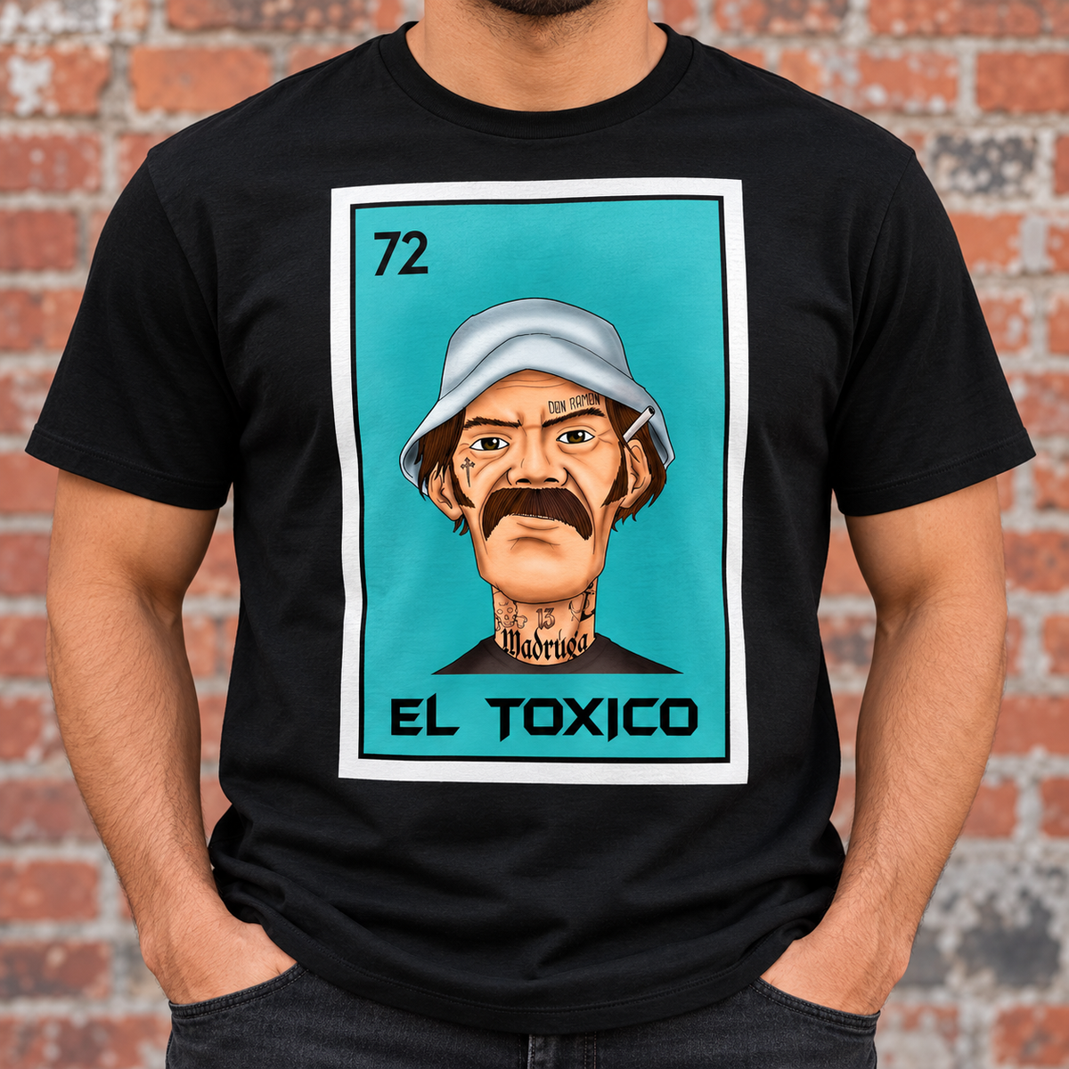 Camiseta gráfica de algodón de manga corta y cuello redondo para hombre, de corte holgado - Transpirable, a la moda, retro casual, top unisex para usar en capas