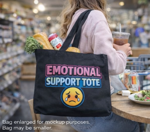 Emotional Support Tote Bag