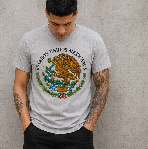 Estados Unidos Mexicanos Eagle Emblem T-Shirt – Mexican Pride Graphic Tee