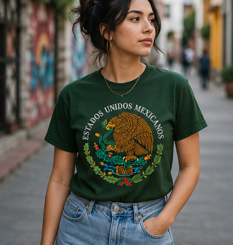 Estados Unidos Mexicanos Eagle Emblem T-Shirt – Mexican Pride Graphic Tee