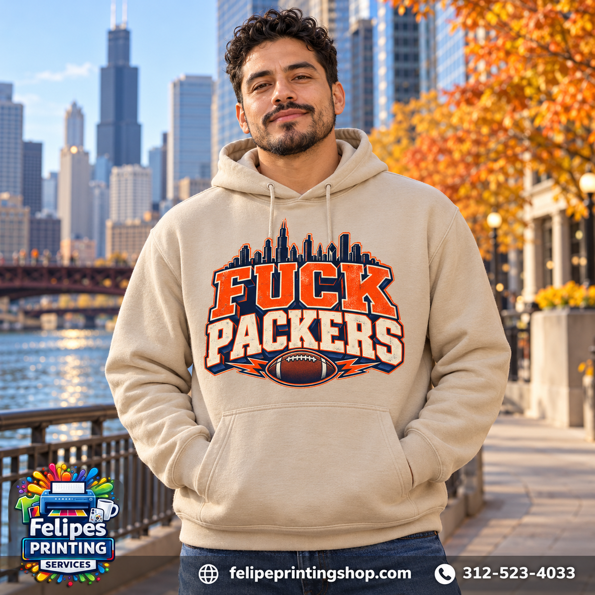 Fuck Packers Chicago Rivalry Hoodie