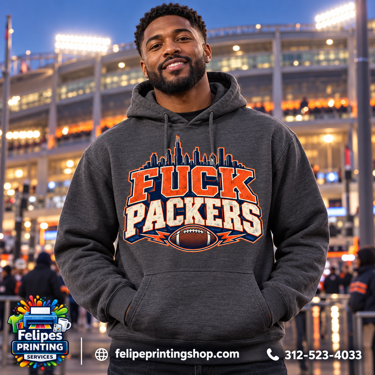 Fuck Packers Chicago Rivalry Hoodie
