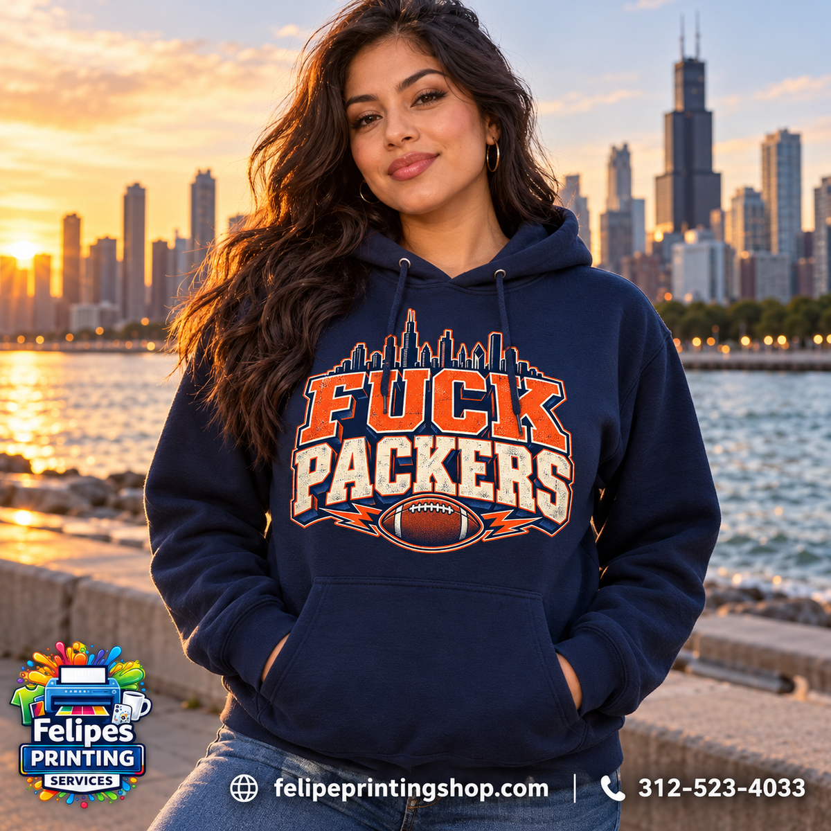 Fuck Packers Chicago Rivalry Hoodie