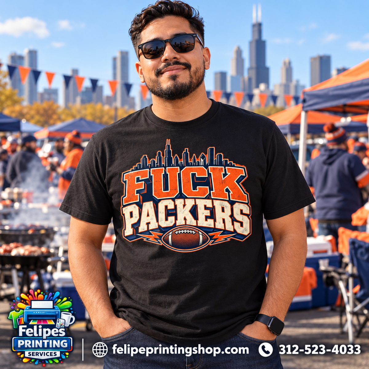 Fuck Packers Chicago Rivalry T-Shirt