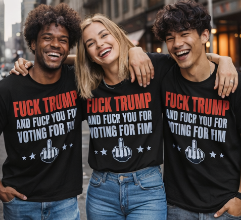 Fuck Trump and Fuck You For Voting For Him T-Shirt