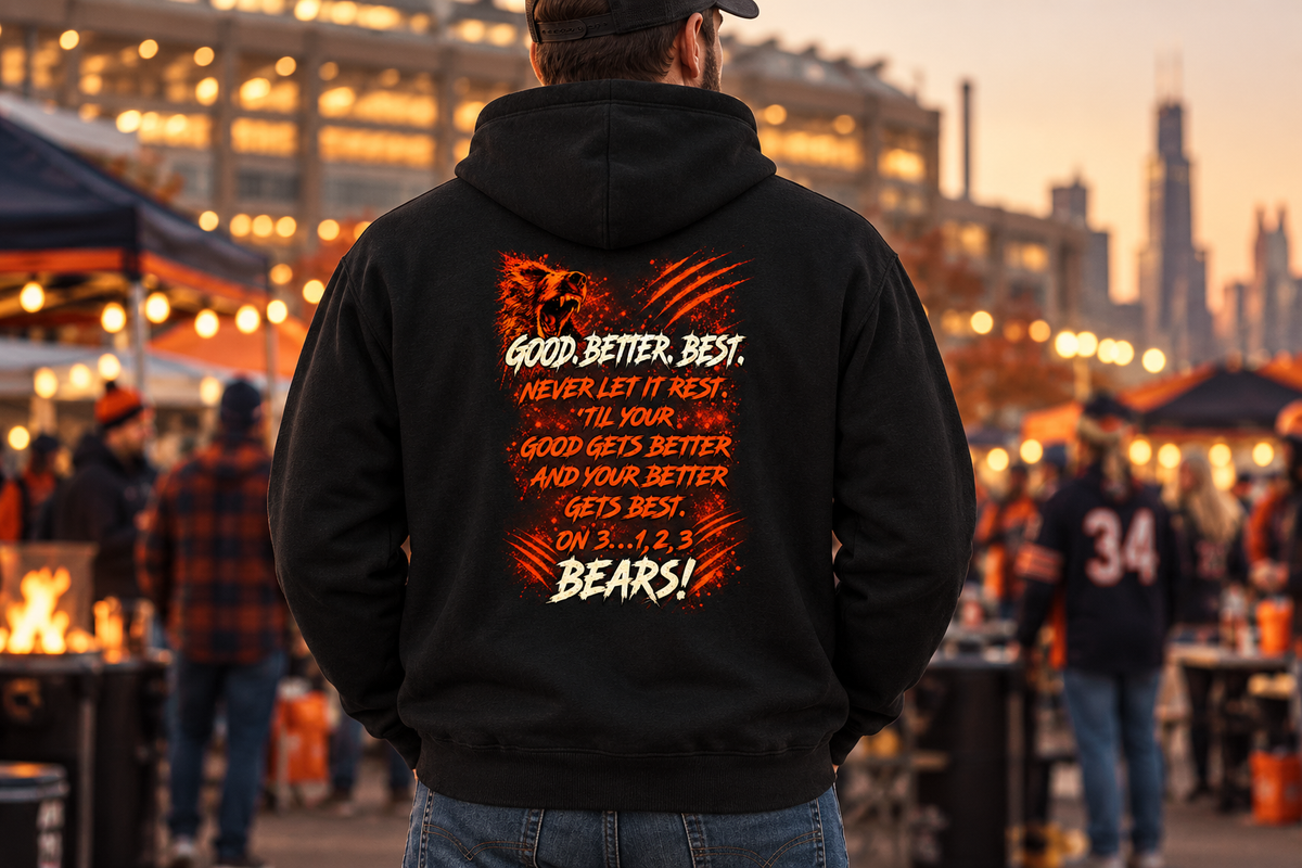 Camiseta de fútbol de doble cara "Good, Better, Best" de Bear Down