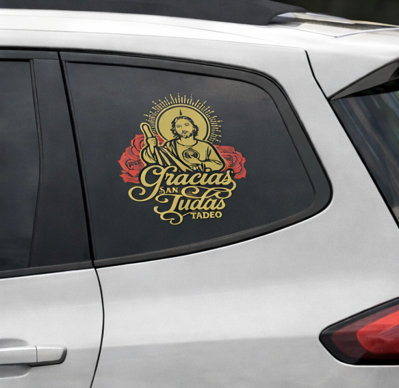 Gracias San Judas Tadeo calcomanía para coche