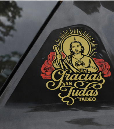 Gracias San Judas Tadeo calcomanía para coche