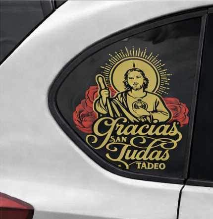 Gracias San Judas Tadeo calcomanía para coche
