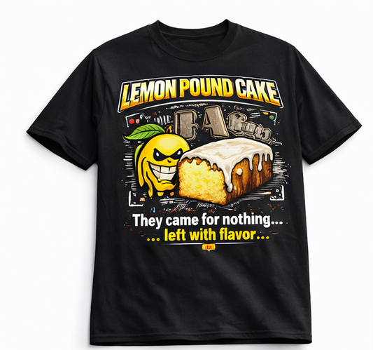 Lemon Pound Cake T-Shirt, Front & Back Print
