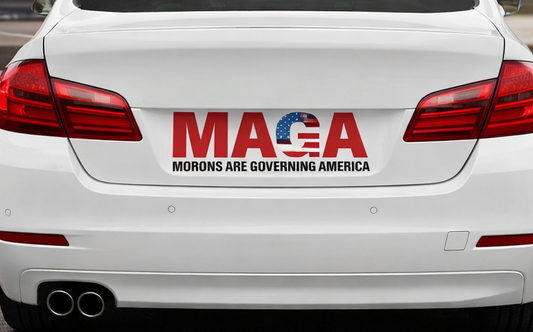 MAGA “Morons Are Governing America” Car Decal