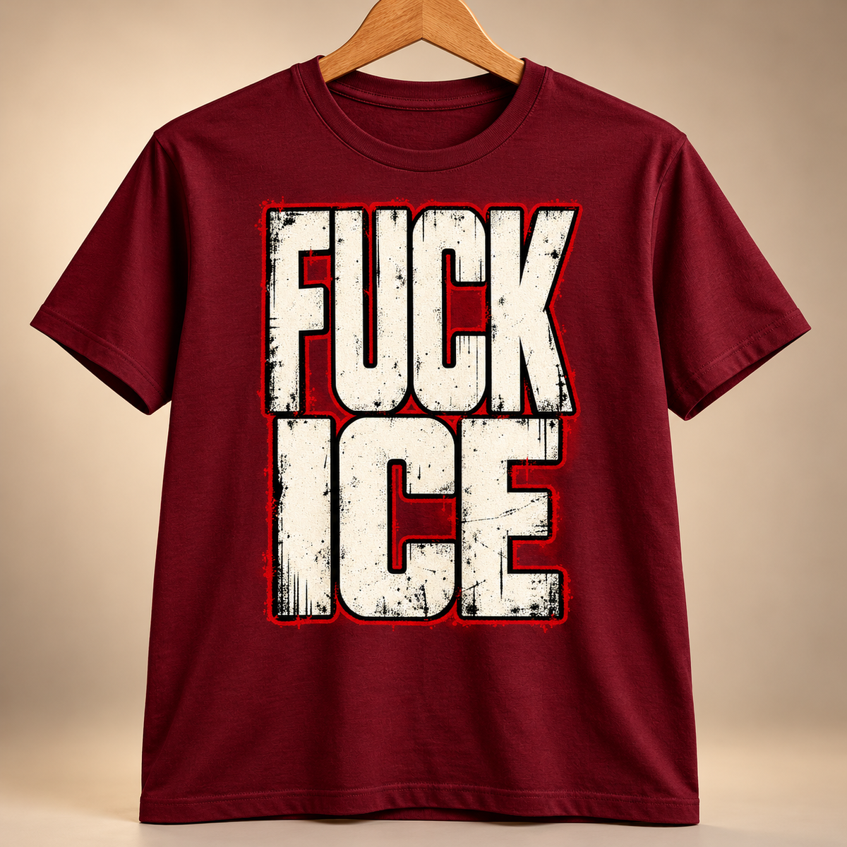 Fuck ICE Distressed Graphic T-Shirt