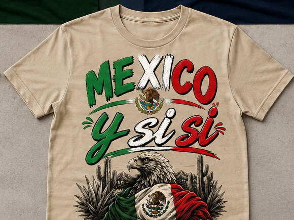 Mexico "Y Si Sí" Graphic T-Shirt | Patriotic Mexican Pride Tee