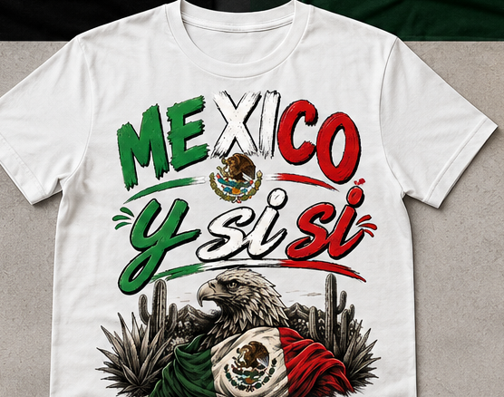 Mexico "Y Si Sí" Graphic T-Shirt | Patriotic Mexican Pride Tee