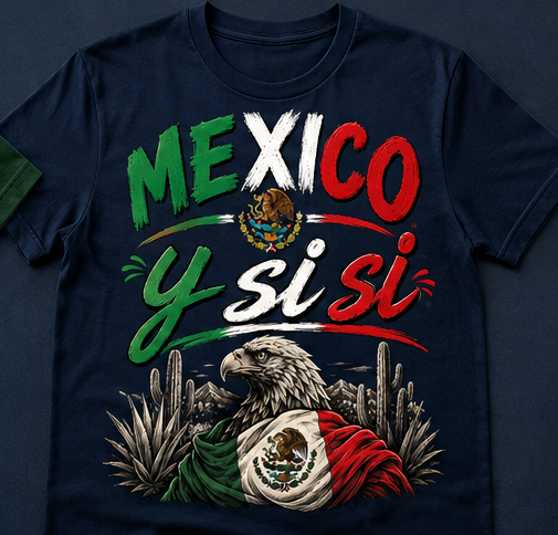 Mexico "Y Si Sí" Graphic T-Shirt | Patriotic Mexican Pride Tee