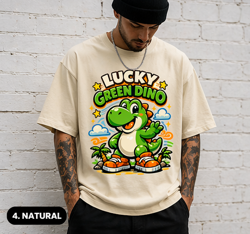 Lucky Green Dinosaur T-Shirt