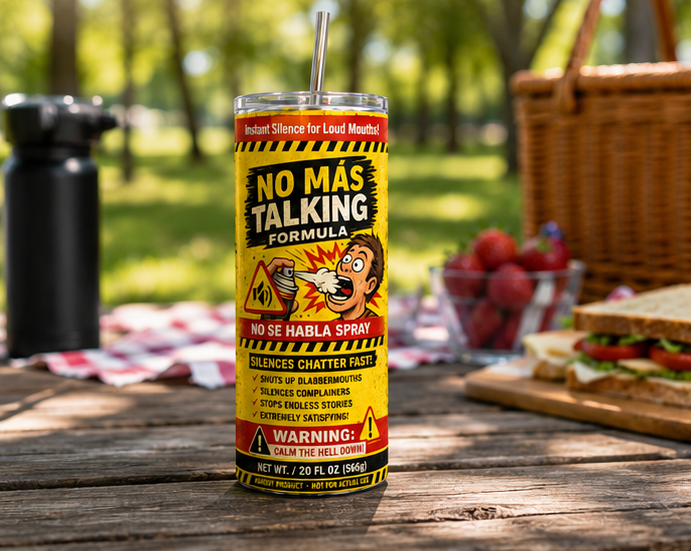 No Más Talking 20oz Skinny Tumbler