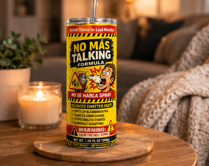 No Más Talking 20oz Skinny Tumbler