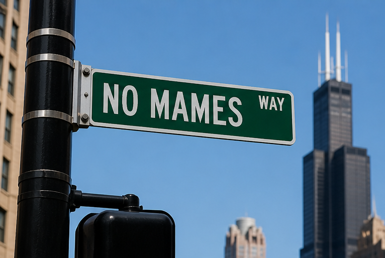 Calcomanía de vinilo para letrero de calle "NO MAMES WAY" | Calcomanía divertida estilo callejero | Calcomanía para ventana de coche, pared o letrero