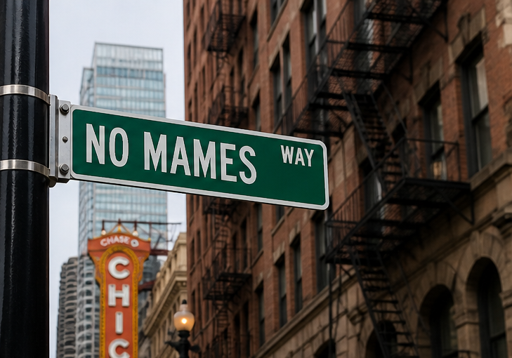 Calcomanía de vinilo para letrero de calle "NO MAMES WAY" | Calcomanía divertida estilo callejero | Calcomanía para ventana de coche, pared o letrero