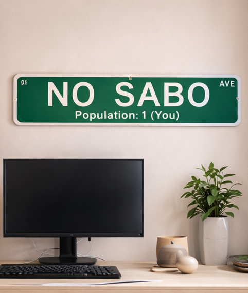 Letrero de calle ligero de aluminio "NO SABO AVE" - Decoración divertida para el hogar latino, placa novedosa montable estilo Chicago, regalo para entusiastas de artículos para el hogar