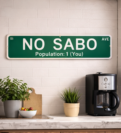 Letrero de calle ligero de aluminio "NO SABO AVE" - Decoración divertida para el hogar latino, placa novedosa montable estilo Chicago, regalo para entusiastas de artículos para el hogar