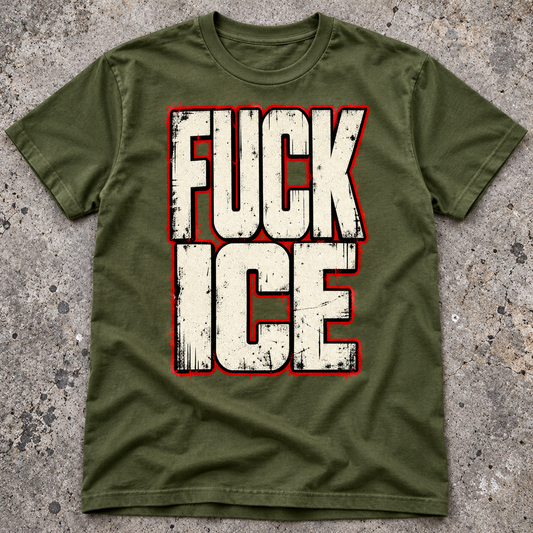 Fuck ICE Distressed Graphic T-Shirt