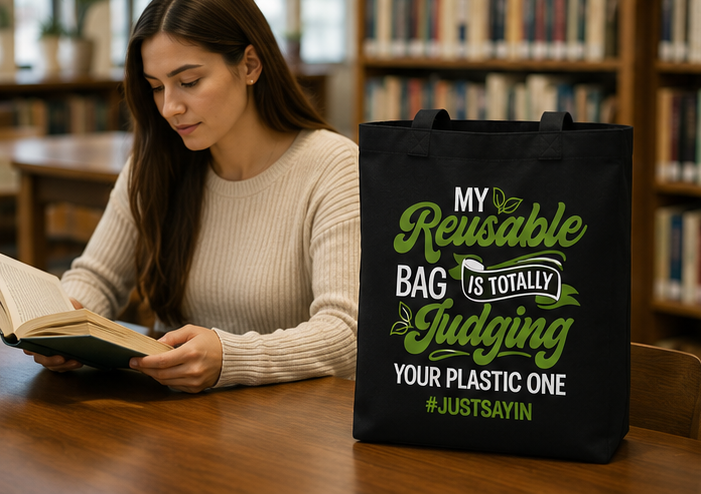 My Reusable Bag Is Totally Judging Your Plastic One Tote Bag