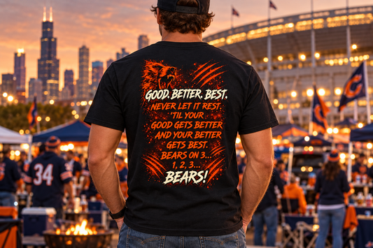 Bear Down Game Day Grit – Good Better Best Two-Sided T-Shirt