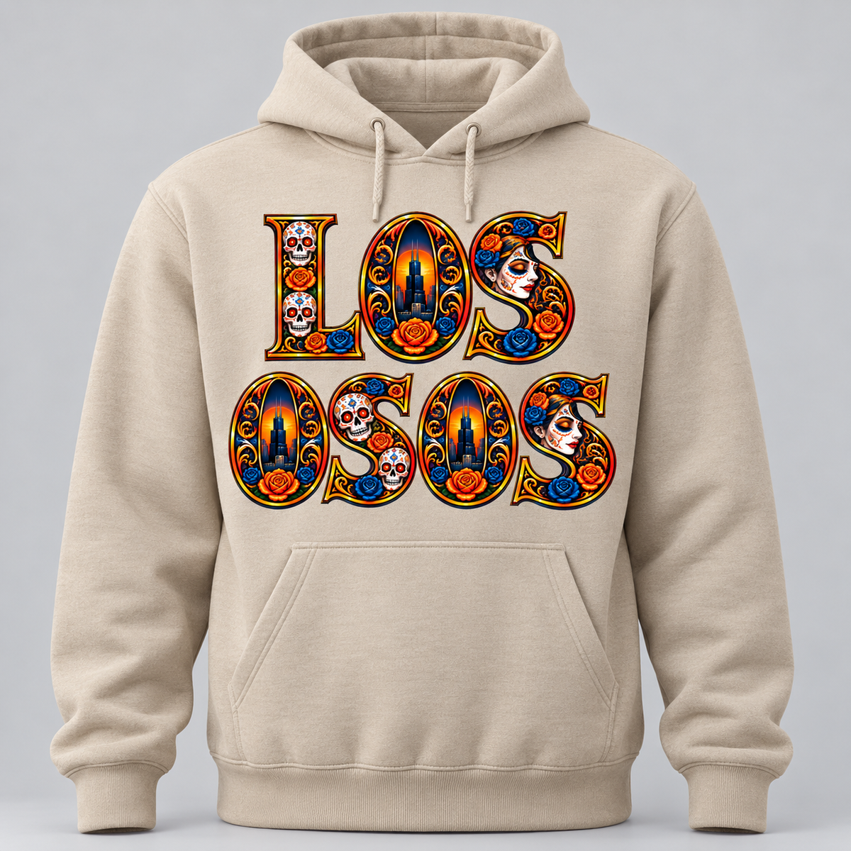 Los Osos Día de los Muertos Chicago Graphic Hoodie