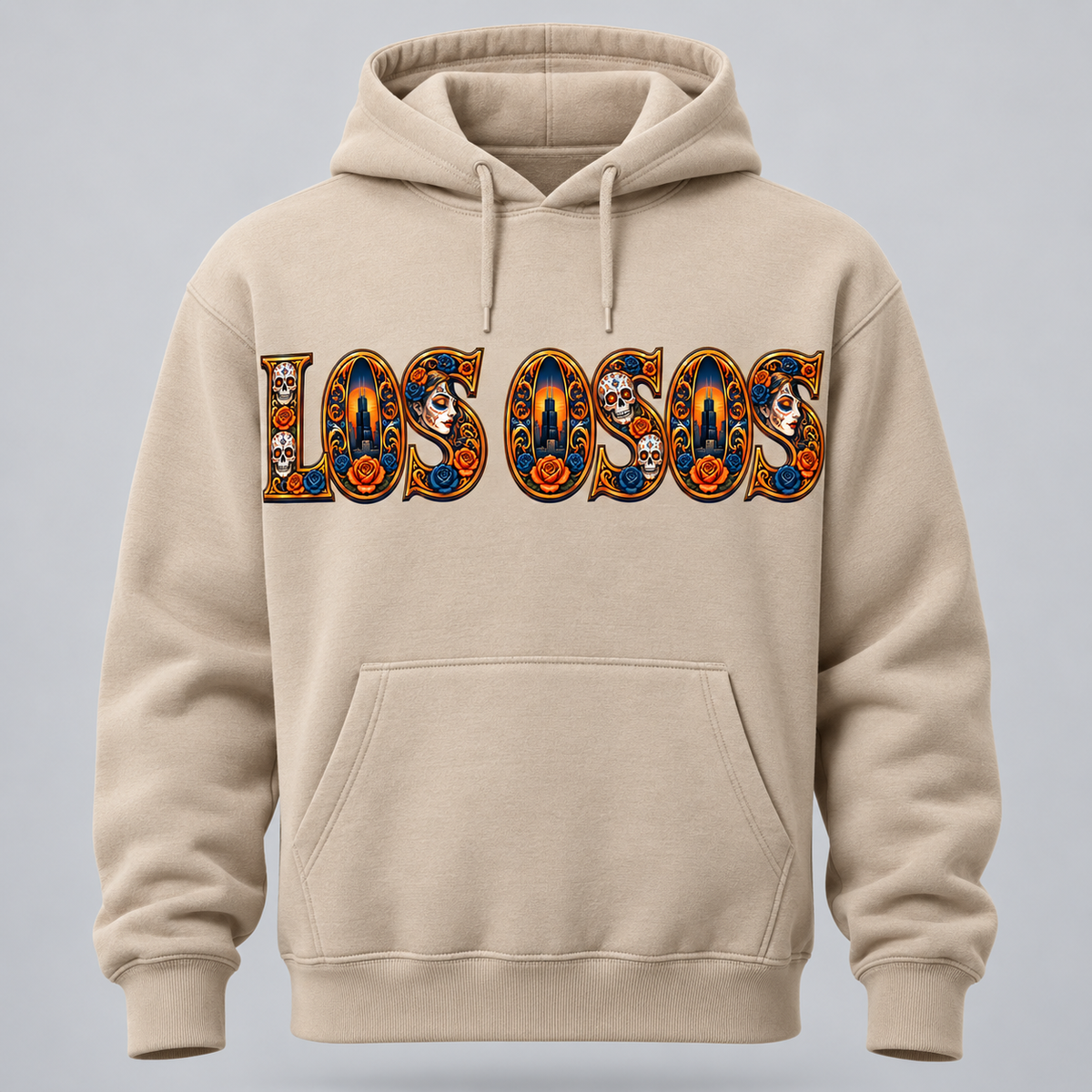 Los Osos Día de los Muertos Chicago Graphic Hoodie