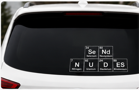 Send Nudes Periodic Table Car Decal
