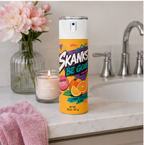 Skanks Be Gone™ 20oz Skinny Tumbler – Retro Citrus Fresh Vibes Cup