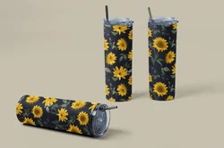 Sun-Kissed Sunflowers 20oz Skinny Tumbler