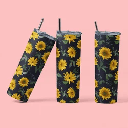 Sun-Kissed Sunflowers 20oz Skinny Tumbler