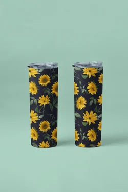 Sun-Kissed Sunflowers 20oz Skinny Tumbler