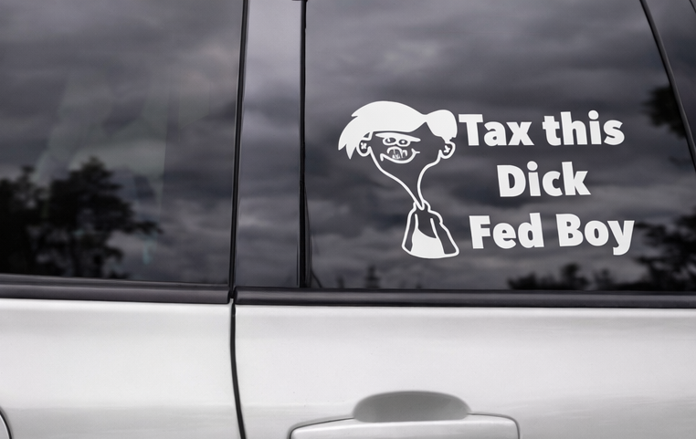 Tax This Fed Boy Vinyl Car Decal – Funny Political Humor Sticker