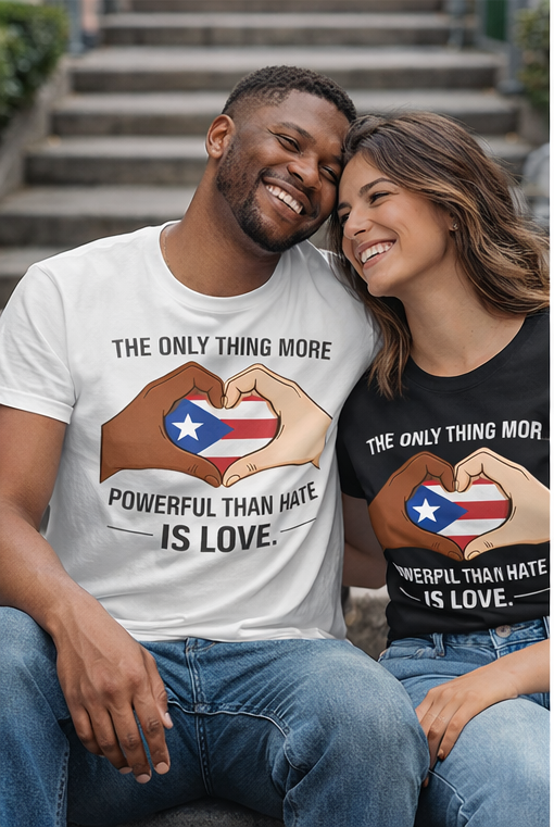 "The Only Thing More Powerful Than Hate Is Love" Inspirational Pride Tee