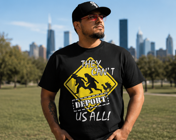 They Can't Deport Us All! Protest Graphic T-Shirt