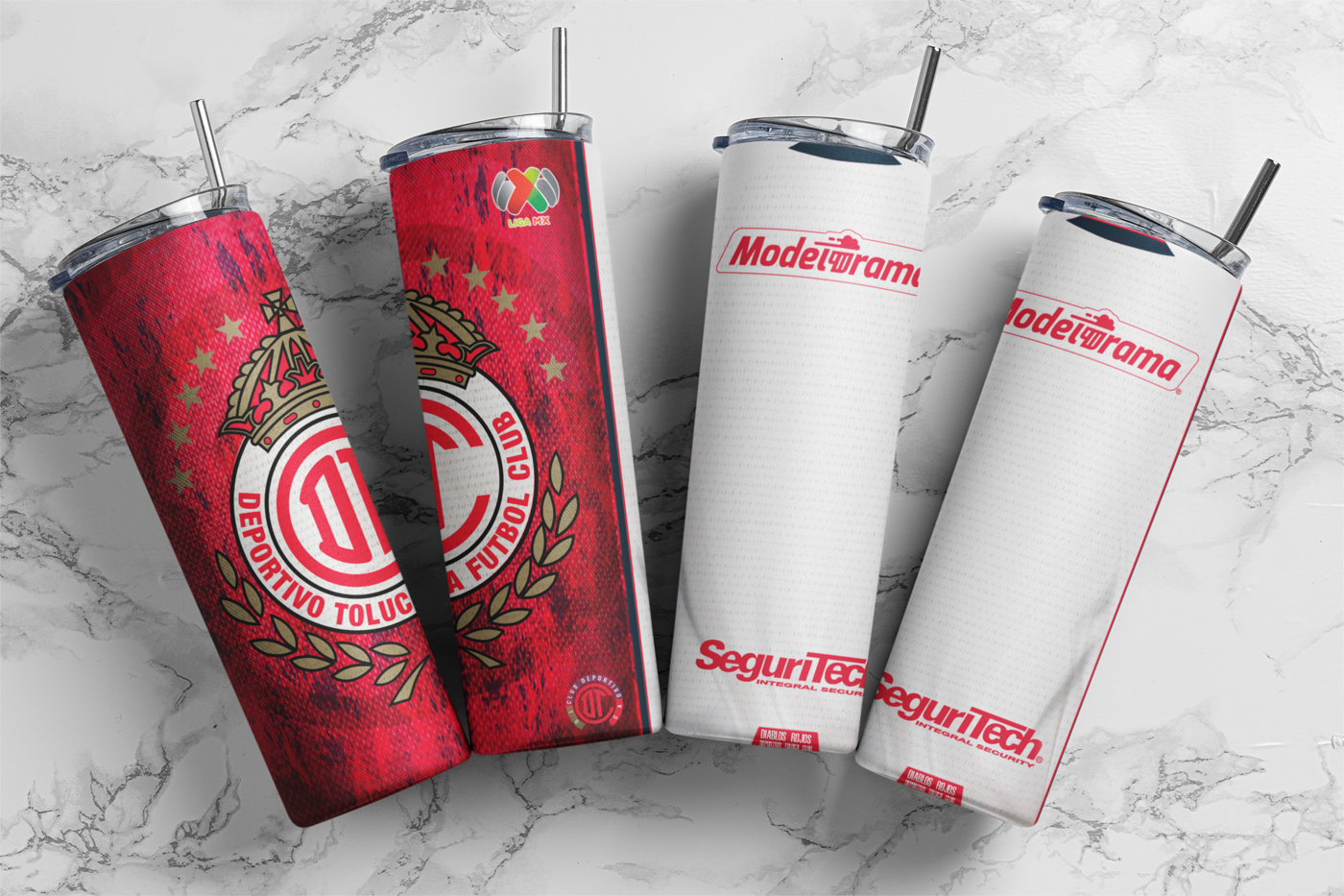 Toluca FC Inspired 20oz Skinny Tumbler – Red Fan Edition