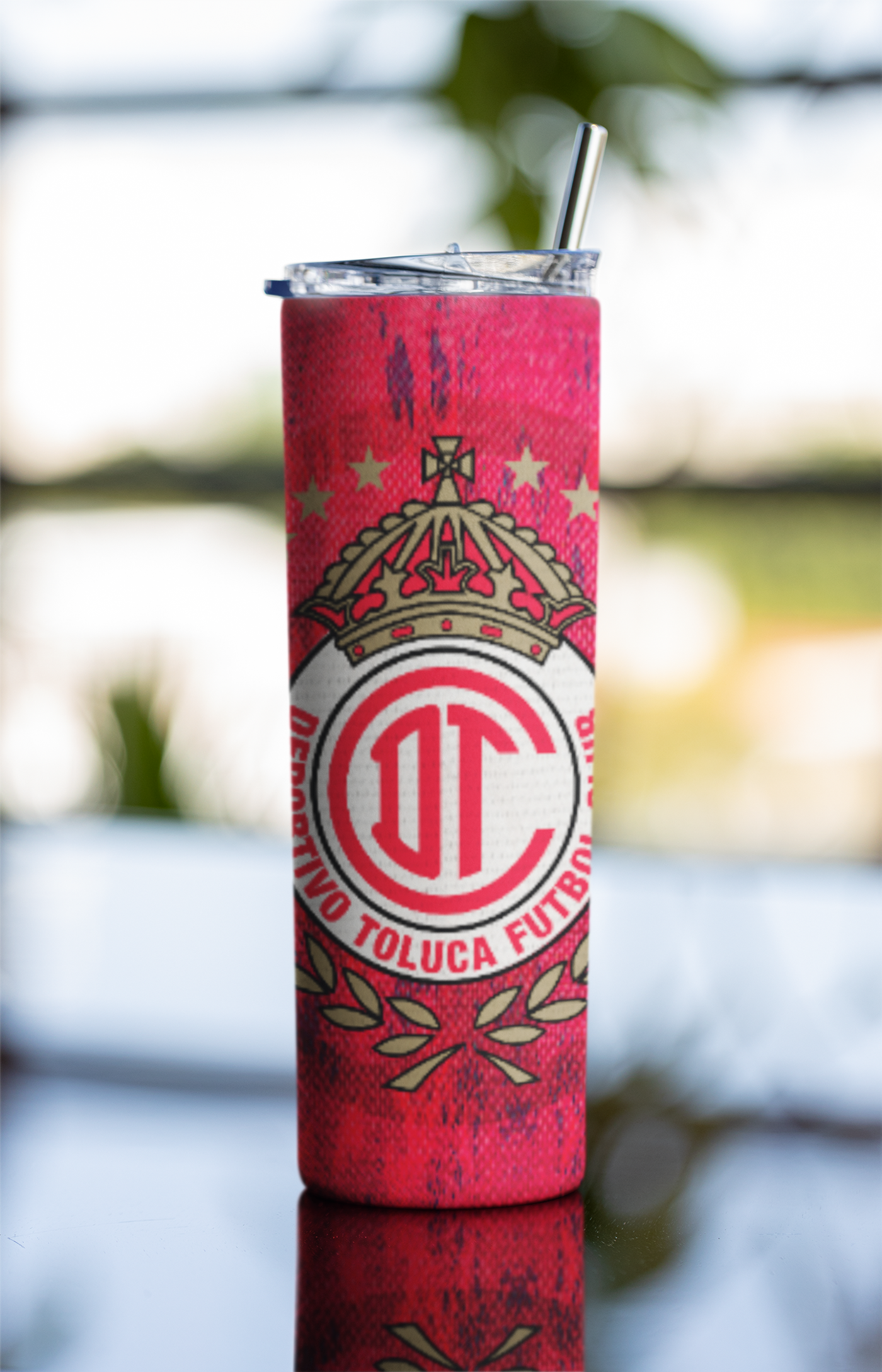 Toluca FC Inspired 20oz Skinny Tumbler – Red Fan Edition