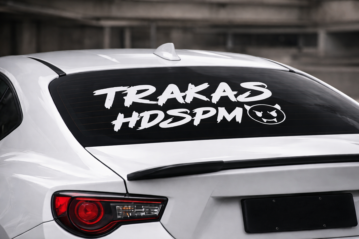 TRAKAS HDSPM Adhesivo de vinilo premium para ventana de coche - Pegatina automotriz troquelada impermeable para ventanas traseras, laterales, estilo de escena de coche personalizado