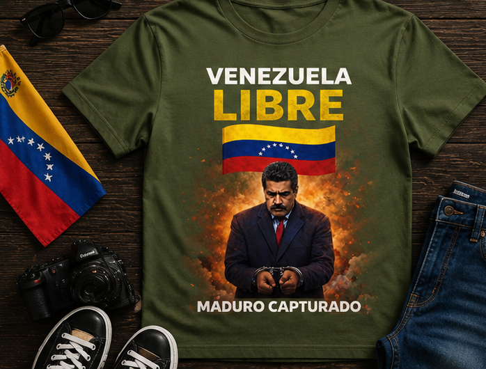 Venezuela Libre – Maduro Capturado Graphic T-Shirt | Unisex Political Statement Tee
