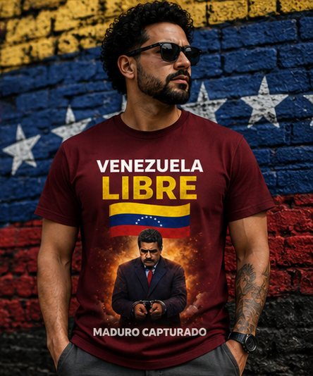 Venezuela Libre – Maduro Capturado Graphic T-Shirt | Unisex Political Statement Tee