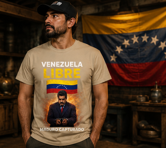 Venezuela Libre – Camiseta gráfica Maduro Capturado | Camiseta unisex de declaración política