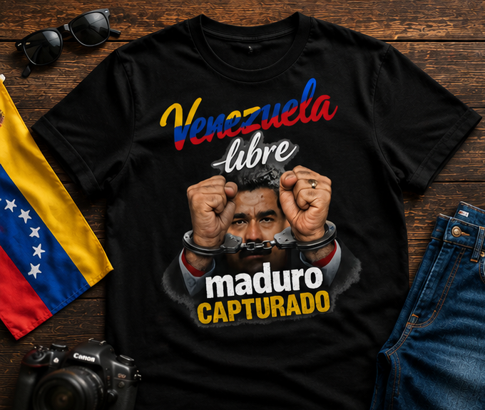 Venezuela Libre – Maduro Capturado Graphic T-Shirt | Unisex Political Statement Tee