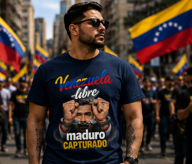 Venezuela Libre – Maduro Capturado Graphic T-Shirt | Unisex Political Statement Tee